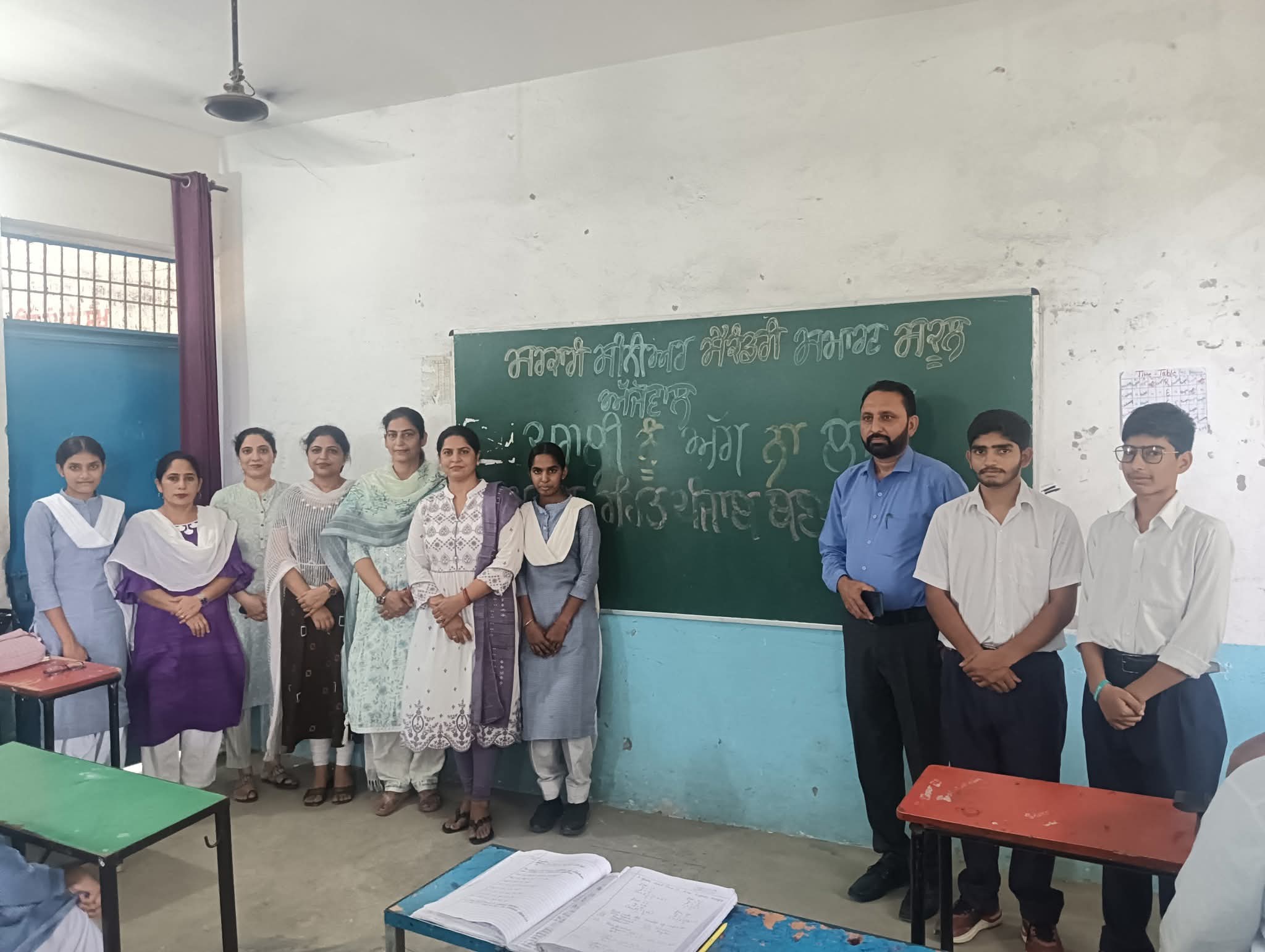 Students were made aware about the harm caused by burning straw.